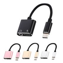 Adaptateur 2-en-1 pour casque d&#39;écoute, de Type C à 3.5 Mm, convertisseur de câble Audio, charge et charge, pour Huawei Xiaomi