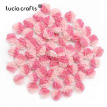 Accessoires pour couvre-chef téléphone 50pcs mm, fleurs deux tons, dos plat, artisanat Scrapbook bricolage embellissements, accessoires pour chapeaux de téléphone, 10mm, soldes