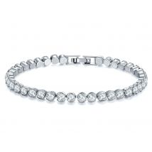 nouveauté 4mm luxe rond 925 en argent sterling bracelet bracelet pour femmes anniversaire bijoux en vrac vendre moonso S5773