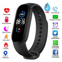 M5 Bande Bracelet intelligent Étanche Smarthwatch Sport Fitness Tracker Smartband Fitness Bracelet Hommes Femmes pour Android IOS