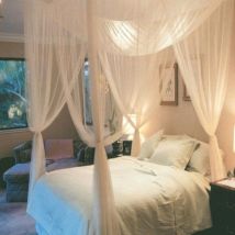 Moustiquaire 4 coin poste lit baldaquin moustiquaire pleine reine King Size filet literie