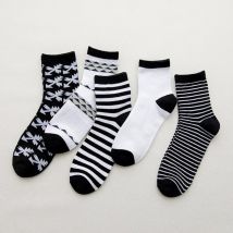 5 paires/lot rayure coton hommes chaussettes longues équipage chaussettes Homme décontracté Sport drôle chaussettes automne hiver calcetines Homme