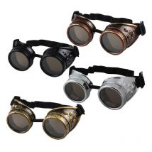 Lunettes de moto Steampunk en métal lourd, à la , Style gothique, lunettes de pilote, protection pour Cosplay, décorations d&#39;halloween
