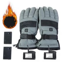 Gants de chauffage d'hiver 3.7V 3 niveaux de température gants imperméables gants thermiques écran tactile pour ski marche randonnée cyclisme