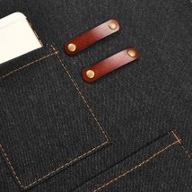 Tabliers Denim cuir Simple uniforme unisexe adulte jean tabliers pour femme hommes mâle coccin's cuisine barbier cuisine Pinafores