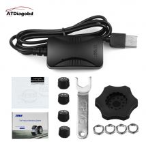 Système de surveillance de pression des pneus | USB TPMS pour la Navigation Android avec 4 capteurs internes/externes alarme de pression des pneus