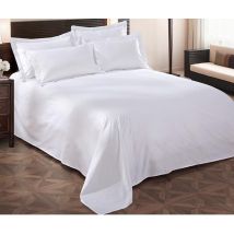 Drap de lit pour hôtel 5 étoiles | Drap de lit en satin blanc de
