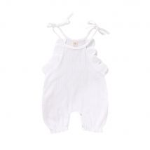 Zomer Casual Baby Meisjes Bretels Mouw Afdrukken Rompertjes