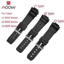 16mm Silicone bracelet de montre pour Casio g-shock 9052 5600 6900 série bracelet hommes en caoutchouc Sport étanche remplacement bande accessoires