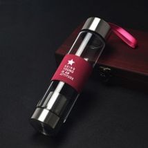 Bouteille de sport en verre 450ML avec infuseur à thé, infuseur à thé, avec shaker de protéines au lactosérum, pour les voyages, , bouteille de sport, 500ml