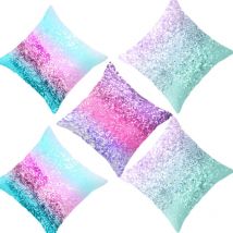Maison paillettes paillettes jeter canapé housse de coussin décor Polyester taie d'oreiller couverture taie d'oreiller décorative