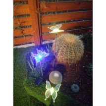 Lampe solaire étanche d'extérieur, décoration pour jardin, papillon, oiseau, libellule, chemin moderne, RGB lampe de jardin solaire LED, décoration pour pelouse