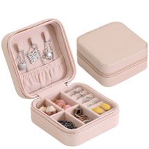 Boîte à bijoux De voyage en cuir, boîtier De rangement pour bijoux portables, organisateur De bijoux pour boucles d'oreilles