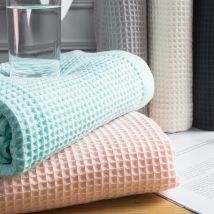 Serviettes pour les mains en coton gaufré 4 pièces, serviette de toilette pour adultes, serviette de toilette, soins du visage, salle de bain