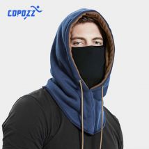 Copoz-masque facial coupe-vent, cyclisme, Ski, Ski, couvre-chef souple et garde au avec demi-masque détachable