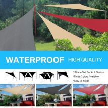 Voile d'ombrage triangulaire en Polyester, Anti-UV, 300D, imperméable, voile d'ombrage du soleil d'extérieur, pare-soleil de jardin