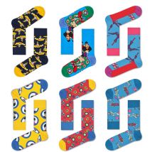 Bas hommes heureux chaussettes PopRock transfrontalier Streetwear sous-marin oiseau Figure Hip Hop coton Compression chaussettes