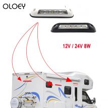 Auvent de camping-car 12V 24V 8W RV | Luminaire de porche, étanche, lampes murales intérieures de caravane camping-car, barre lumineuse, lampe extérieure de camping-car
