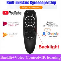 G10S Pro rétro-éclairé Air souris commande vocale avec rétro-éclairage gyroscope détection Mini télécommande intelligente sans fil pour Android tv box PC