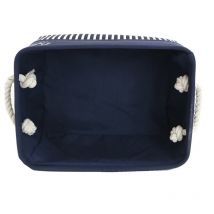 Panier de rangement nautique en tissu | Bacs de rangement pliables en toile, conteneurs d'organisation panier pour vides, étagères, placard,