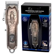 Tondeuse à cheveux électrique professionnelle Turbo en métal, 10W, pour hommes, outil de coiffeur, batterie au lithium