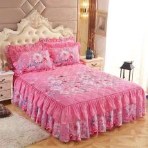 150*200cm pastorale couvre-lit solide couvre-lit draps lit coton matelassé dentelle couvre-lit dentelle drap de lit soutien directe