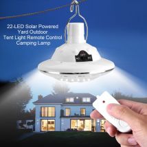 nouvelle lampe solaire 22LED suspension lumière de jardin extérieur/intérieur lampe solaire accrochage Camp jardin éclairage télécommande crochet lampe