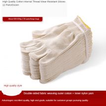 Gant blanc enduit de caoutchouc de coton de Nylon de sécurité pour les hommes hommes femmes travail féminin usine de jardinage