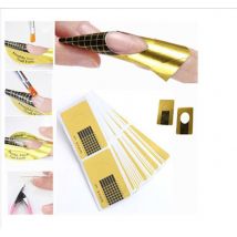 Autocollants à ongles français, forme de Nail Art, pointe en acrylique, Gel, extensions, boucles, Guide de vernis, 20 pièces