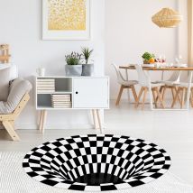 tapis 3D tapis de luxe tapis de sol Illusion tapis spirale Rectangle tapis 3D géométrique tapis de sol pour salon chambre