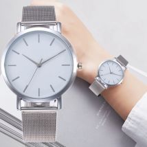 Gogoey-montre-bracelet en maille argent pour femmes, montre de luxe, or, montre pour femme
