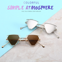 Lunettes de soleil Vintage Steampunk Triangle en métal rétro, de , pour femmes/hommes,