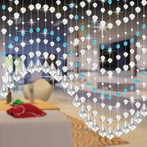 Rideau décoratif pour la maison, rideau de verre cristal à perles, de luxe, colorée, pour porte de chambre à coucher de mariage, à la , directe, 6 juillet