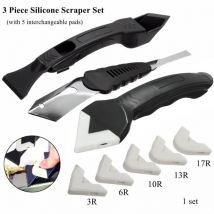 3 pièces ensemble Silicone grattoir calfeutrage jointoiement outil mastic finition Kit de nettoyage cuisine fenêtre nettoyant grattoirs ensemble directe