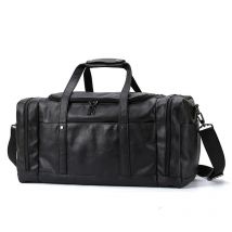 Sac de Sport en cuir PU pour hommes, sac à main imperméable pour gymnastique, sacs de voyage, sacs de sport noir