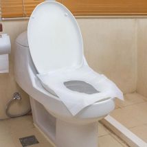 100 pièces/paquet jetable siège de toilette couverture tapis imperméable papier hygiénique tampon pour voyage/Camping salle de bain accessoires