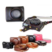 sac de luxe en cuir PU pour appareil photo pour Canon Powershot G7X-2 G7X II G7X III G7X Mark 3 avec sangle de batterie ouverte