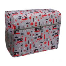 Housse de Machine à coudre housse de protection sac à poussière avec poches de rangement pour aiguilles et accessoires pour ménage femmes