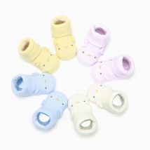 Chaussettes de couleur unie pour bébés 0-6 mois | Nouvelles chaussettes mignonnes de dessin animé en coton, chaussons pour bébés