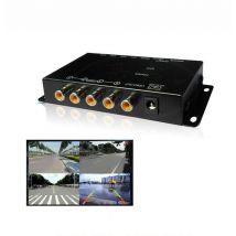360 ° surveillance 4 voies voiture vue caméra Image boîtier de commande à écran divisé Kit 4 vue commutateur vidéo