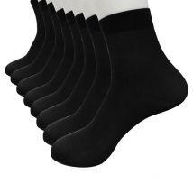 25 #8 paires bambou Fiber Ultra-mince élastique soyeux chaussettes bas courts hommes chaussettes Style affaires hommes chaussettes
