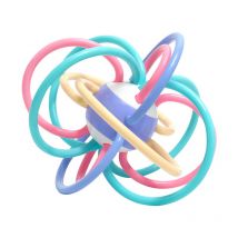 Boule Manhattan bébé souple Silicone dentition juguetes bebes 0 a 12 mes musique main cloche bébé anneau de dentition articulos para bebe ringsToys