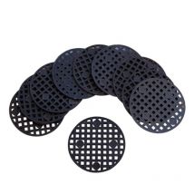 100 pièces tampon de maille de trou de Pot de fleur, écran de trou de filet de Drainage de maille de tapis de grille inférieure de Pot de bonsaï rond de 4.5cm de diamètre