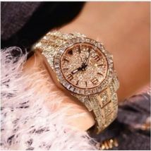 nouvelles femmes strass montres dame robe femmes montre hommes diamant de luxe Bracelet montre-Bracelet Quartz horloges cristal