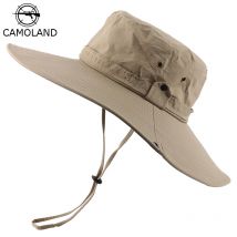 CAMOLAND-chapeau seau pour hommes et femmes, imperméable, chapeau de plage à large bord, Panama, pour la randonnée en plein air, pêche, bonone, UPF50 +, été