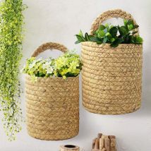 Panier de rangement tissé pliable, pour plantes, Pots de fleurs, Vase de jardin