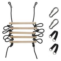 Échelle de corde de 5,2 pieds pour enfants et adultes, jeu d'escalade, jouets amusants pour accessoires de balançoire, maison d'arbre, terrain de jeu