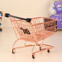 Mini panier boîte de rangement petit objet panier de rangement fer forgé métal supermarché chariot panier de rangement