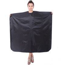 Robe imperméable à l'extérieur style châle noir | robe de coupe de cheveux, accessoires de coiffure multifonctions pour la maison