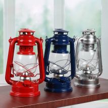 Nostalgique rétro fer forgé kérosène lampe décoration Vintage Portable verre cheval lanterne décorations en plein air Camping lampe accessoire